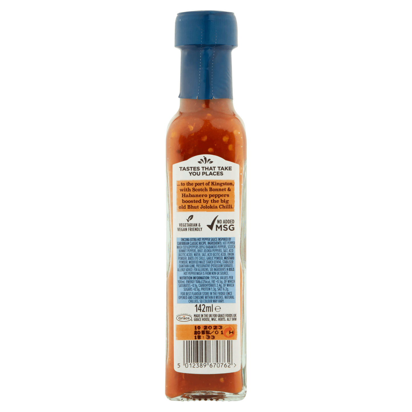 Encona West Indian Exxxtra Hot Pepper Sauce 142ml - UK Food & Drink - 5012389670762