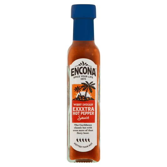 Encona West Indian Exxxtra Hot Pepper Sauce 142ml - UK Food & Drink - 5012389670762