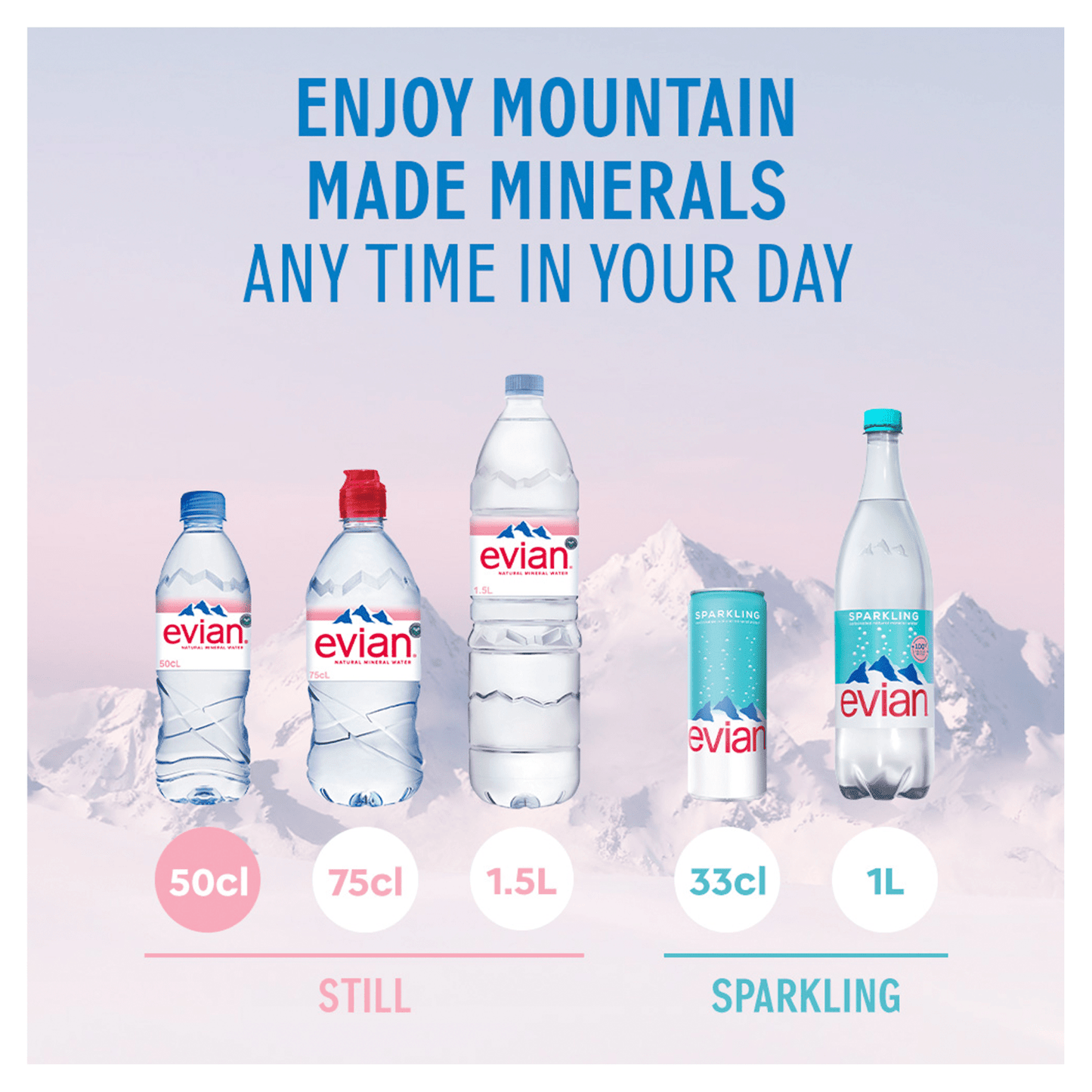 Evian Natural Mineral Water 50cl - UK Food & Drink - 3068320055008
