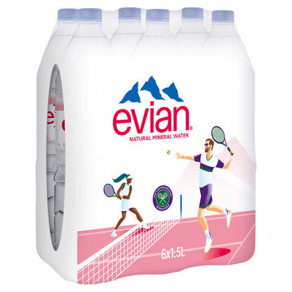 Evian Natural Mineral Water 6 x 1.5L - UK Food & Drink - 3068320040127