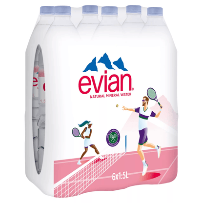 Evian Natural Mineral Water 6 x 1.5L - UK Food & Drink - 3068320040127