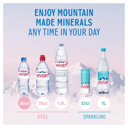 Evian Natural Mineral Water 6 x 50cl - UK Food & Drink - 3068320055022