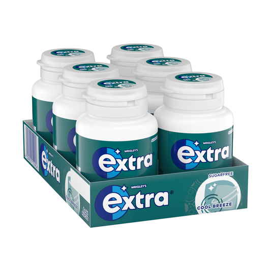 Extra Cool Breeze Sugarfree Chewing Gum Bottle 46 Pieces - UK Food & Drink - 4009900550949