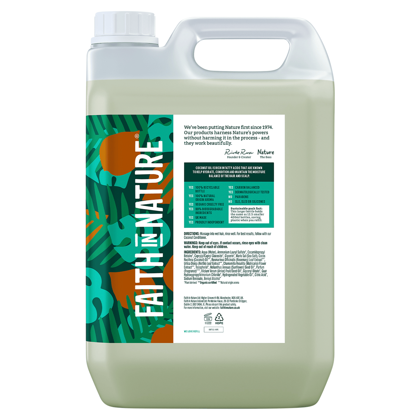 Faith in Nature Coconut Shampoo 5l - UK Food & Drink - 708002900310