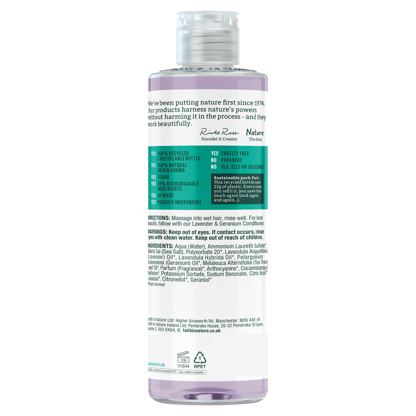Faith in Nature Lavender & Geranium Shampoo - UK Food & Drink - 708002400414