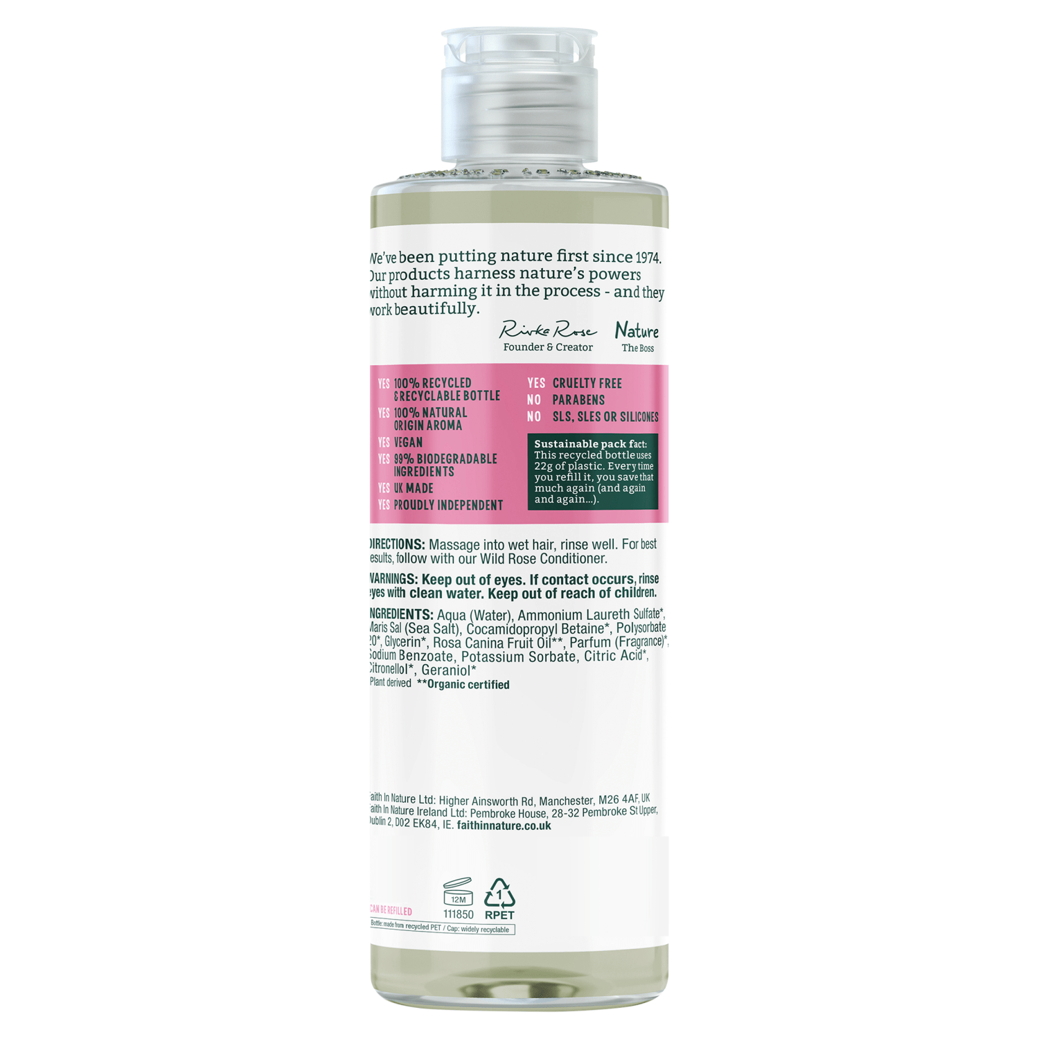 Faith in Nature Wild Rose Shampoo - UK Food & Drink - 708002407710
