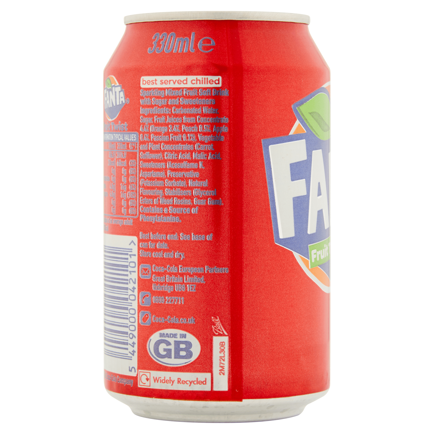 Fanta Fruit Twist 330ml - UK Food & Drink - 5449000042101