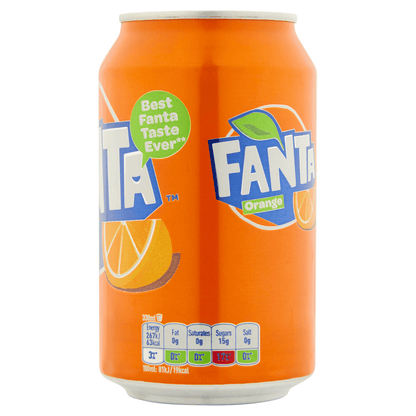 Fanta Orange 330ml - UK Food & Drink - 5449000011527