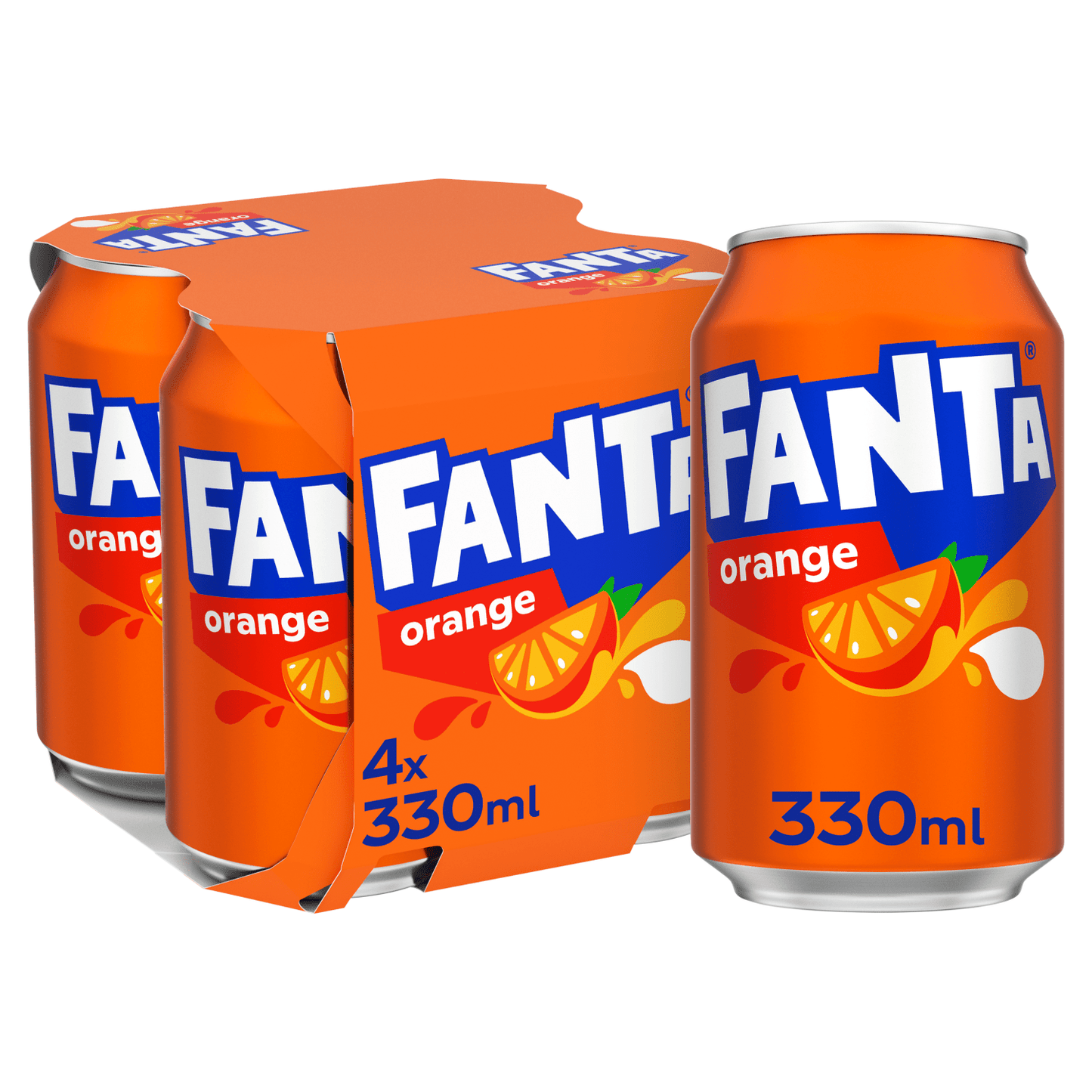 Fanta Orange 4 x 330ml - UK Food & Drink - 5449000051578
