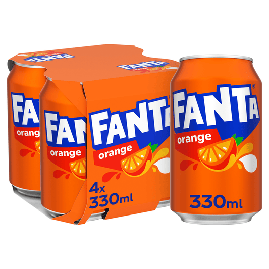 Fanta Orange 4 x 330ml - UK Food & Drink - 5449000051578