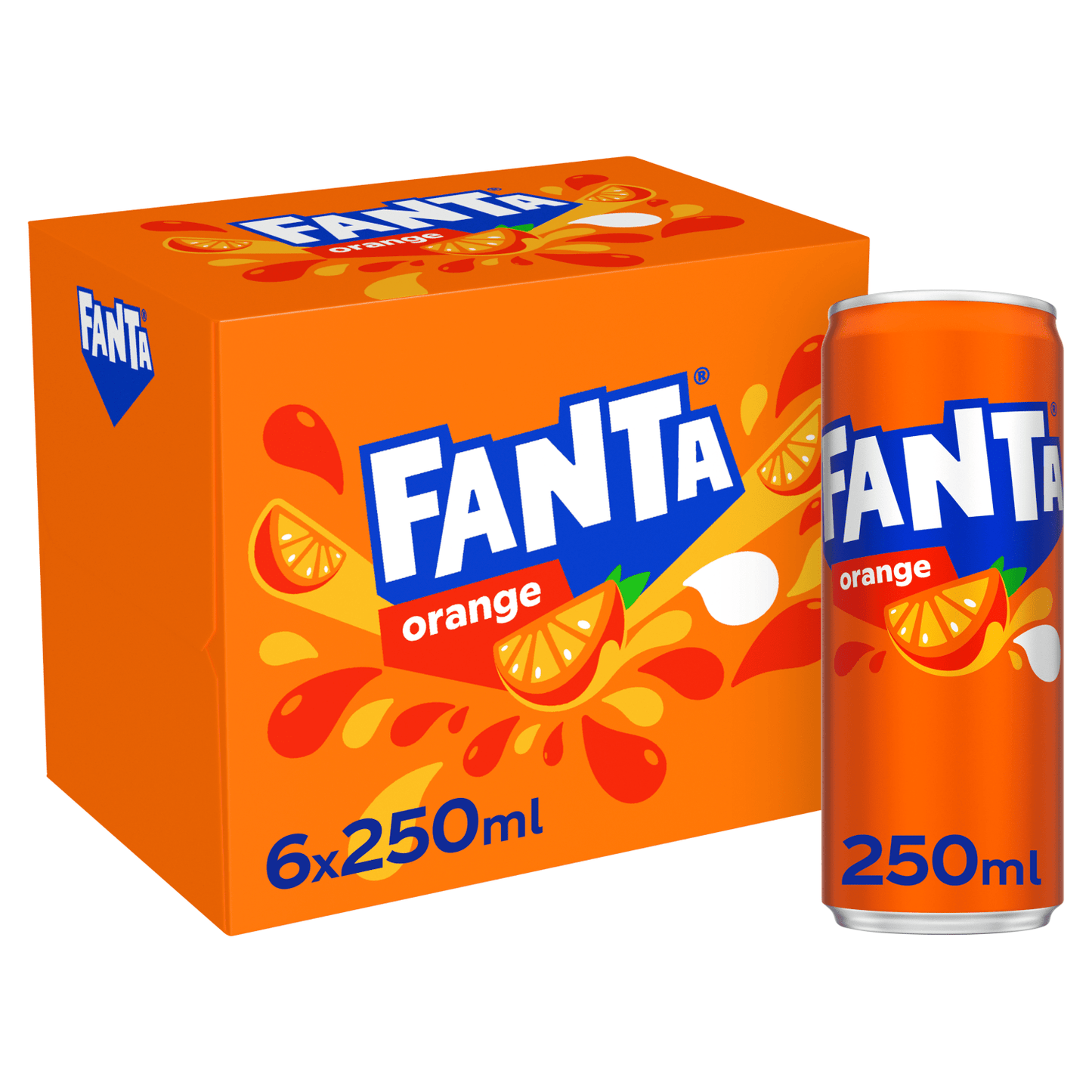 Fanta Orange 6 x 250ml - UK Food & Drink - 5449000045317