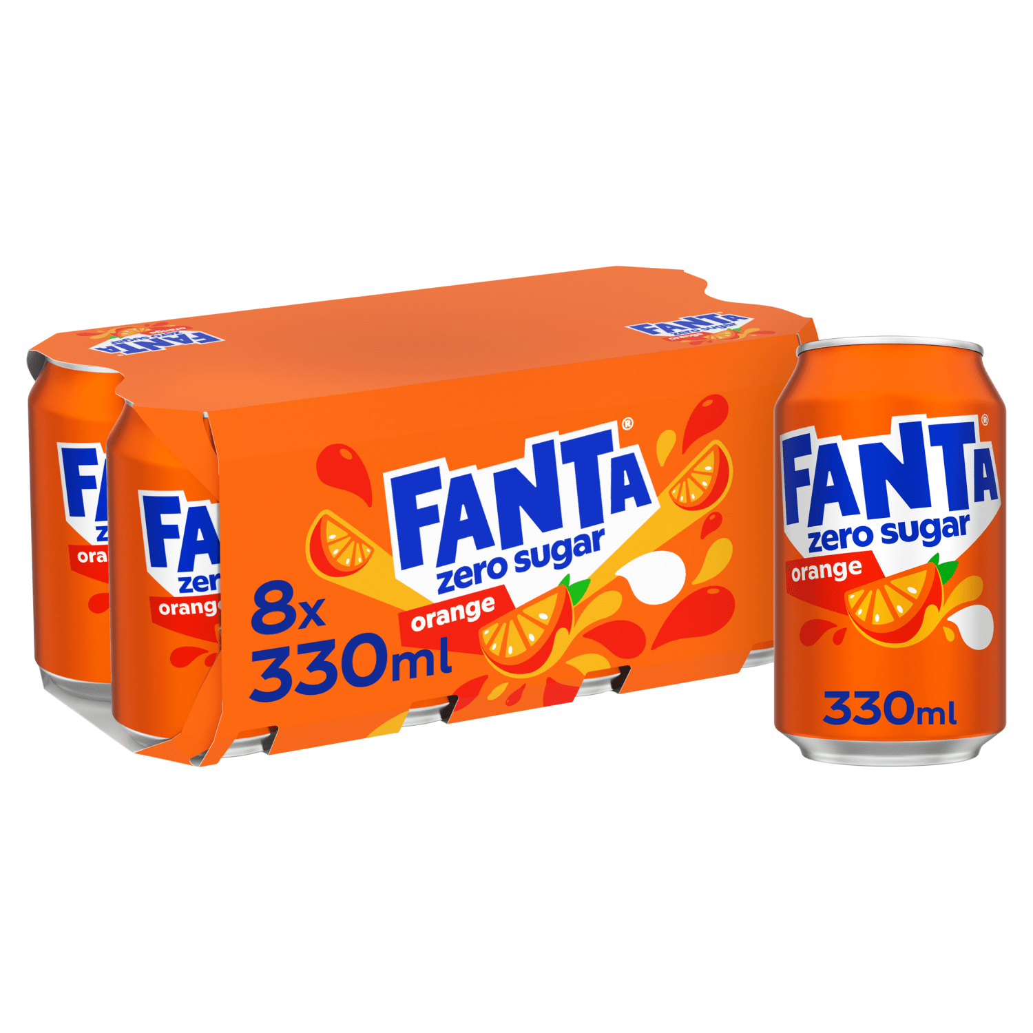 Fanta Orange 8 x 330ml - UK Food & Drink - 5449000151087