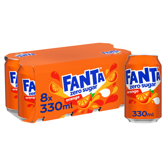 Fanta Orange 8 x 330ml - UK Food & Drink - 5449000151087