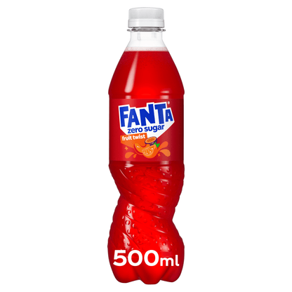 Fanta Zero Sugar Fruit Twist 500ml - UK Food & Drink - 5449000214522