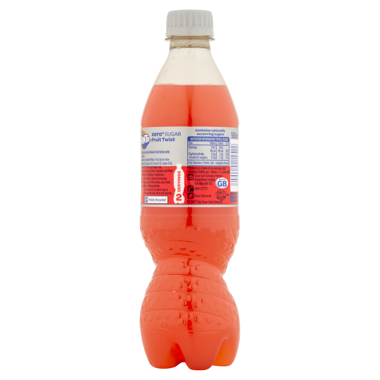 Fanta Zero Sugar Fruit Twist 500ml - UK Food & Drink - 5449000214522