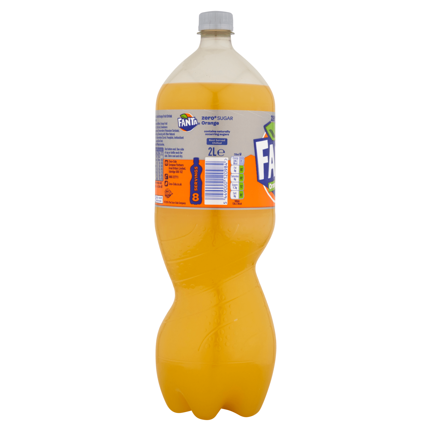 Fanta Zero Sugar Orange 2L - UK Food & Drink - 5449000120984