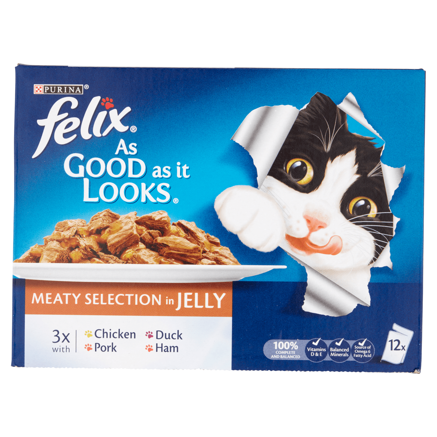 Felix As Good As It Looks Adult Cat Food Meaty Selection in Jelly 12 x 100g - UK Food & Drink - 7613034958846