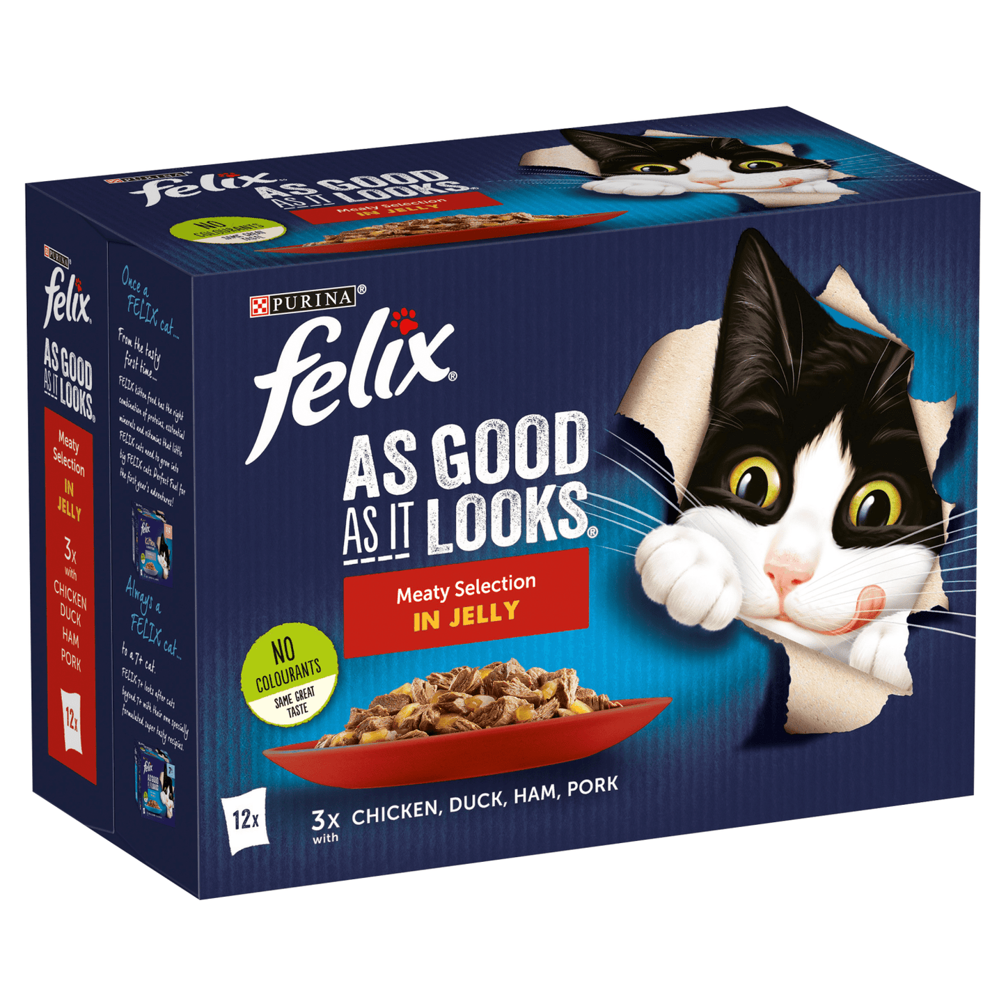 Felix As Good As It Looks Adult Cat Food Meaty Selection in Jelly 12 x 100g - UK Food & Drink - 7613034958846