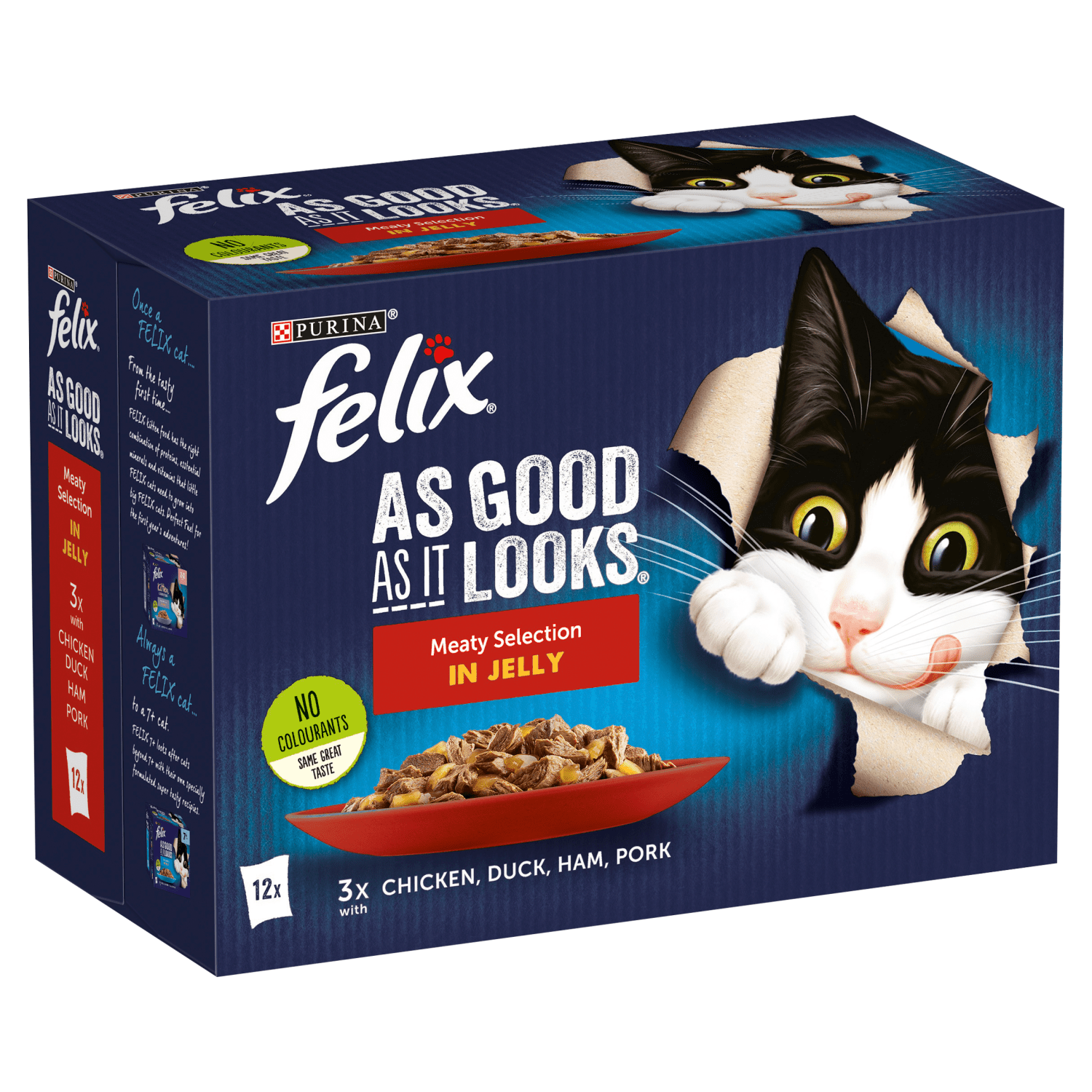 Felix As Good As It Looks Adult Cat Food Meaty Selection in Jelly 12 x 100g - UK Food & Drink - 7613034958846