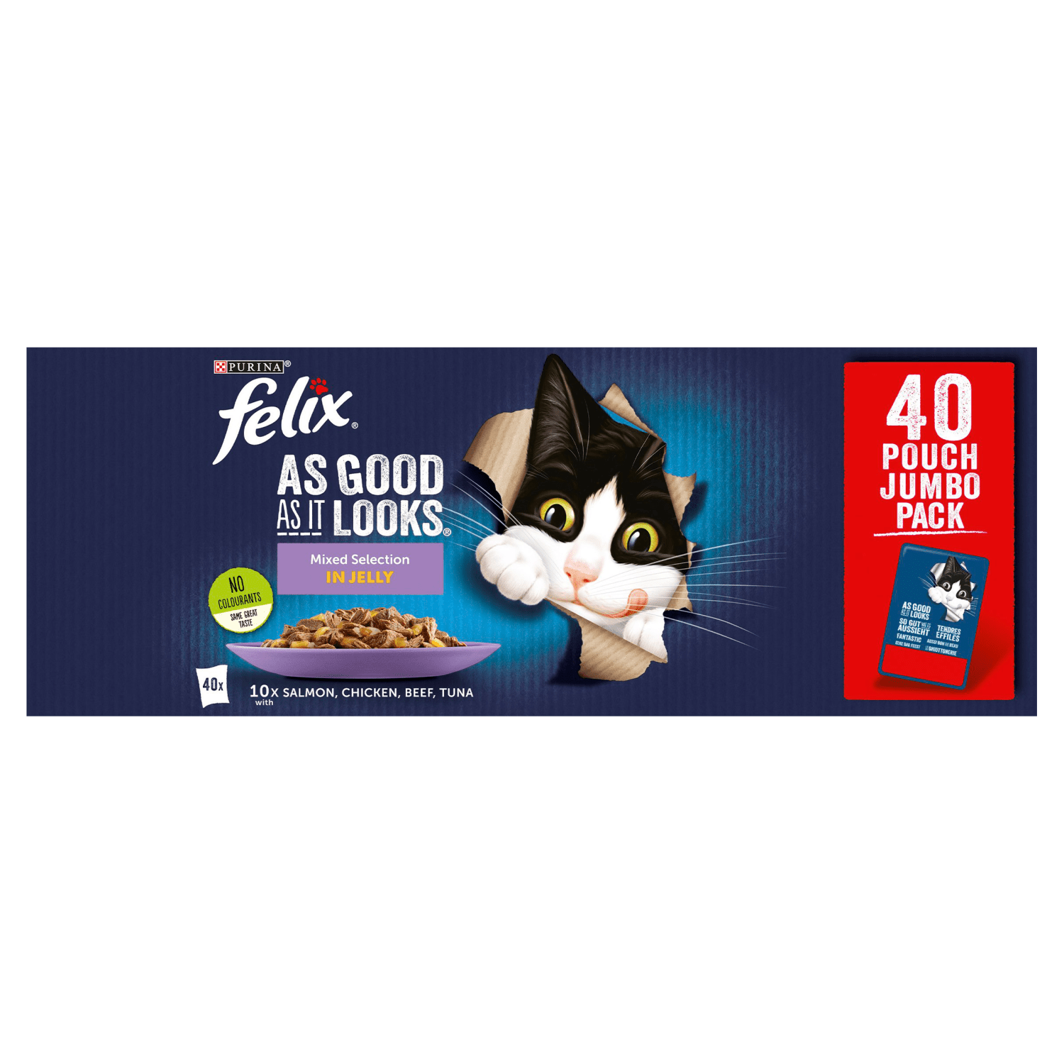 Felix As Good As It Looks Adult Cat Food Mixed Selection in Jelly 40 x 100g - UK Food & Drink - 7613036016223