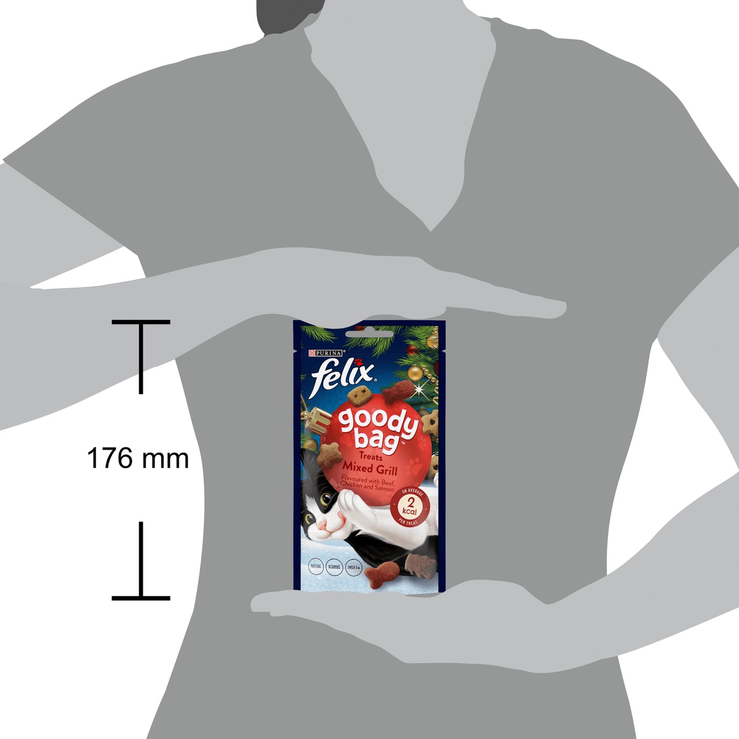 Felix Goody Bag Adult Cat Treats Mixed Grill 60g - UK Food & Drink - 7613033733406