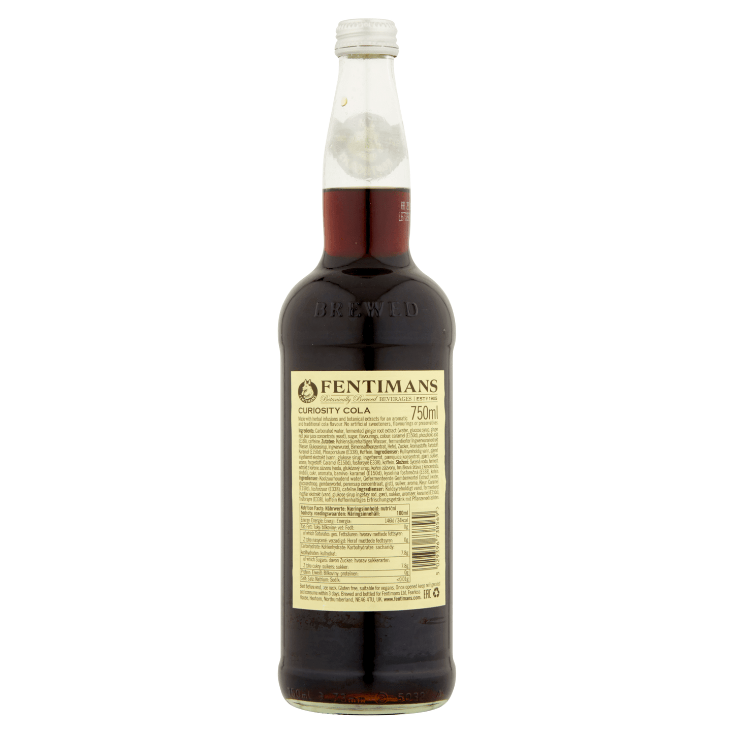 Fentimans Classic Curiosity Cola 750ml - UK Food & Drink - 5029396738569