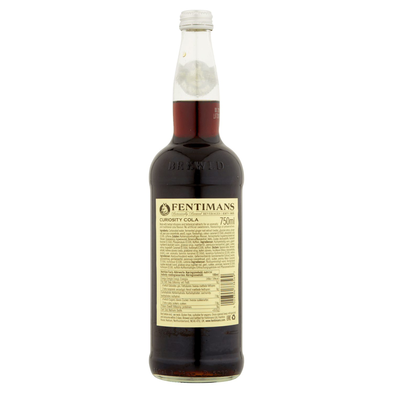 Fentimans Classic Curiosity Cola 750ml - UK Food & Drink - 5029396738569