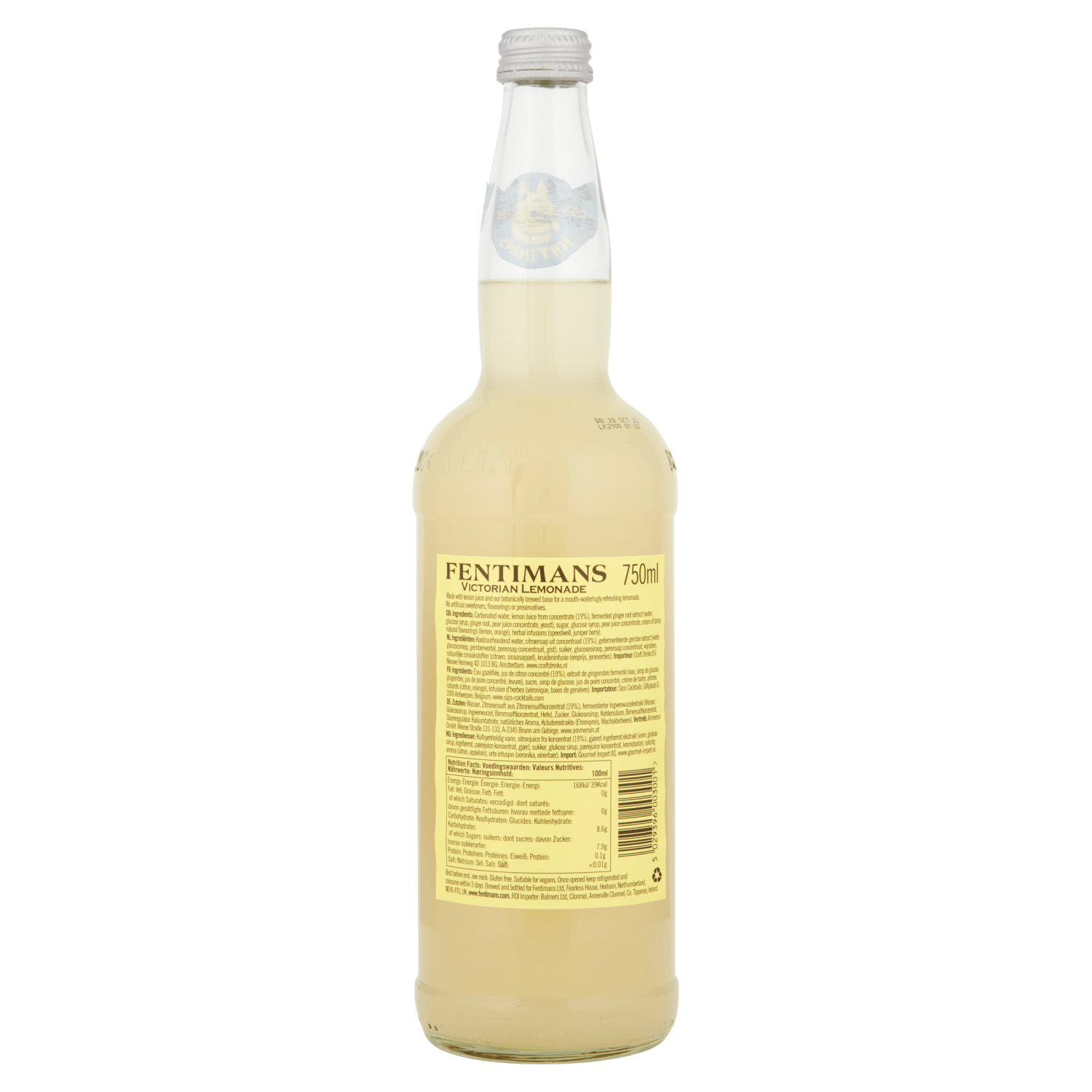 Fentimans Classic Victorian Lemonade 750ml - UK Food & Drink - 5029396003001