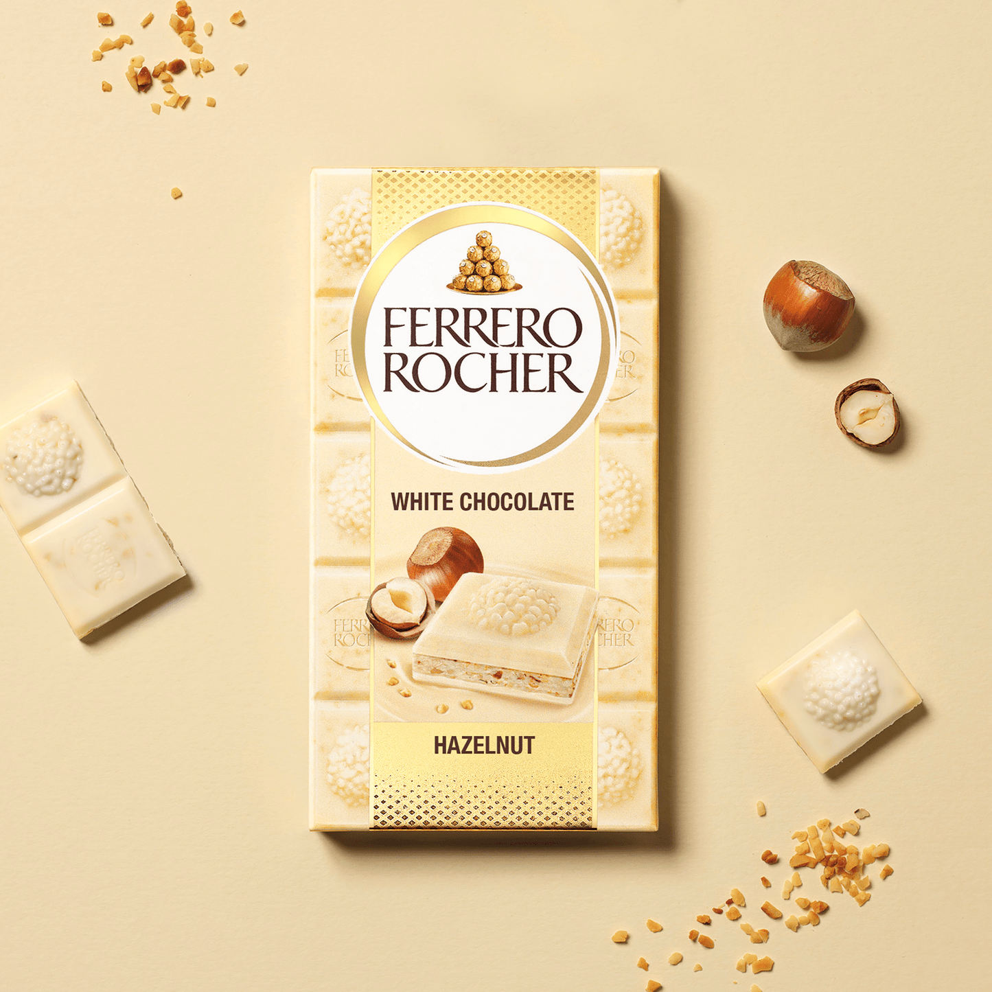 Ferrero Rocher White Chocolate Hazelnut 90g - UK Food & Drink - 8000500359884