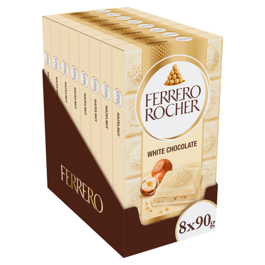 Ferrero Rocher White Chocolate Hazelnut 90g - UK Food & Drink - 8000500359884