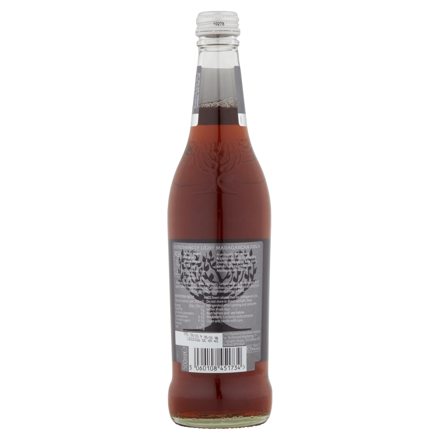 Fever - Tree Madagascan Cola Refreshingly Light 500ml - UK Food & Drink - 5060108451734