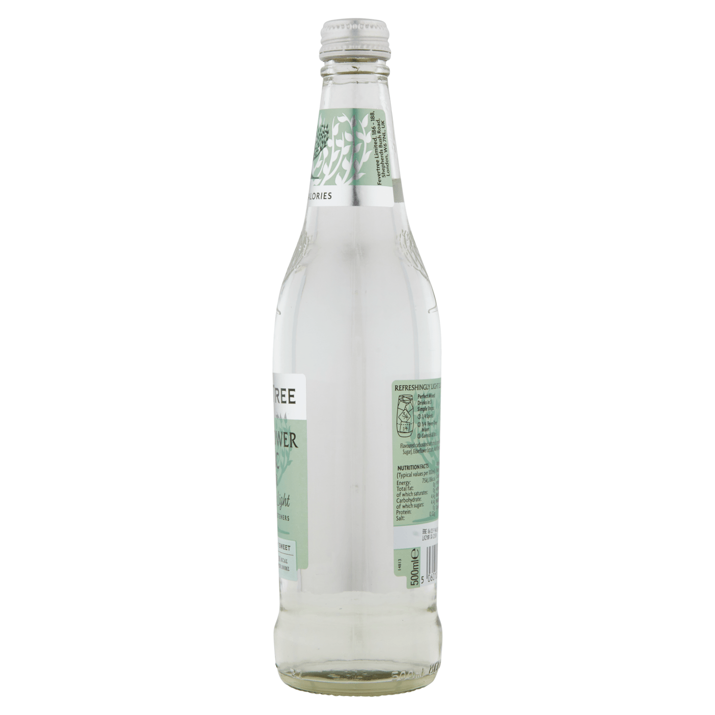 Fever - Tree Refreshingly Light Elderflower Tonic Water 500ml - UK Food & Drink - 5060108451673