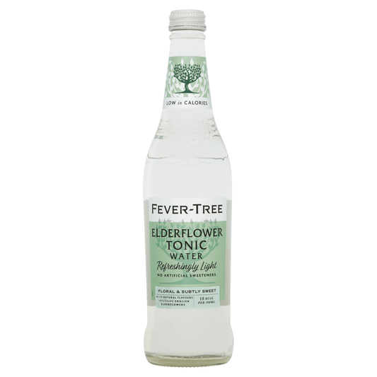 Fever - Tree Refreshingly Light Elderflower Tonic Water 500ml - UK Food & Drink - 5060108451673