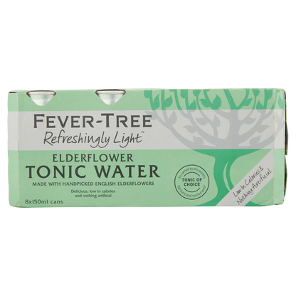 Fever - Tree Refreshingly Light Elderflower Tonic Water 8 x 150ml - UK Food & Drink - 5060108452113