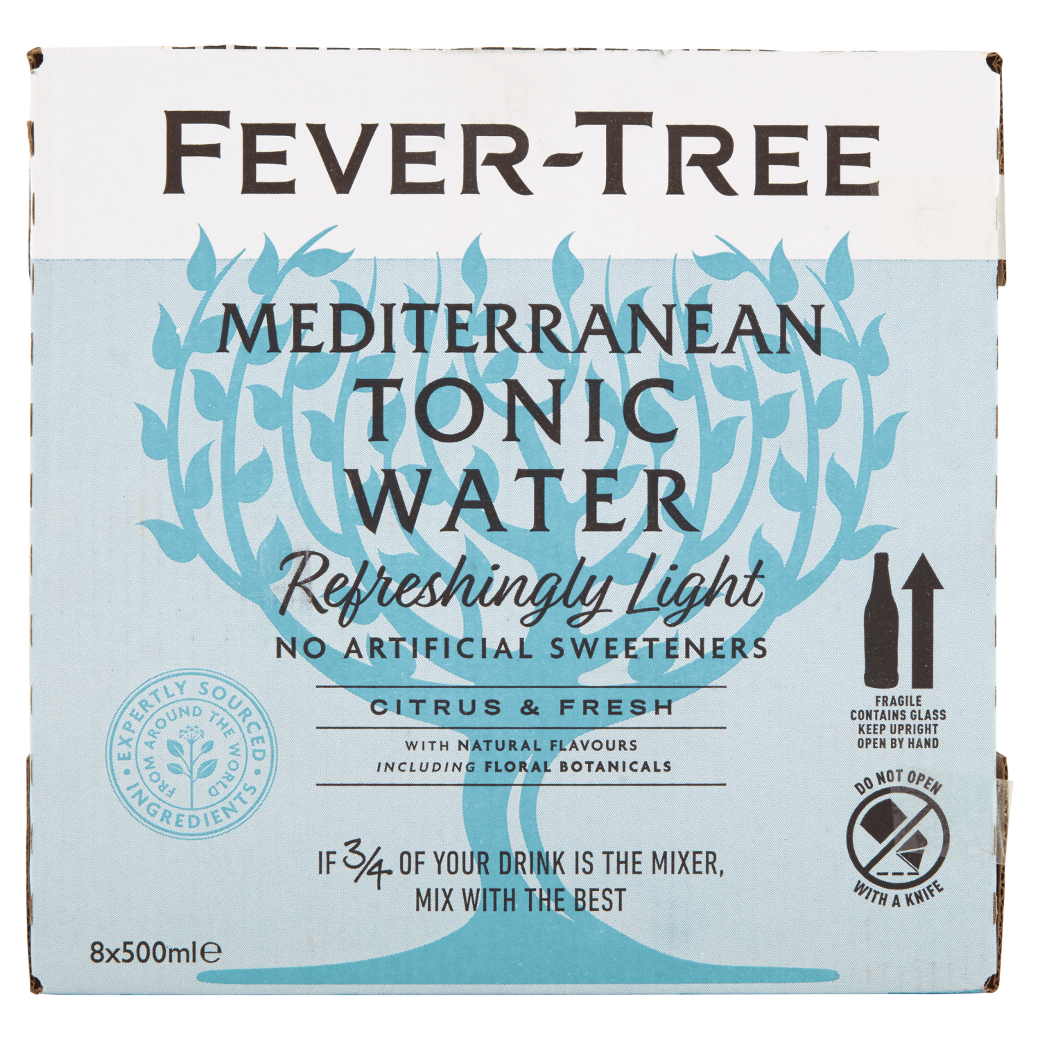 Fever - Tree Refreshingly Light Mediterranean Tonic Water 500ml - UK Food & Drink - 5060108451697