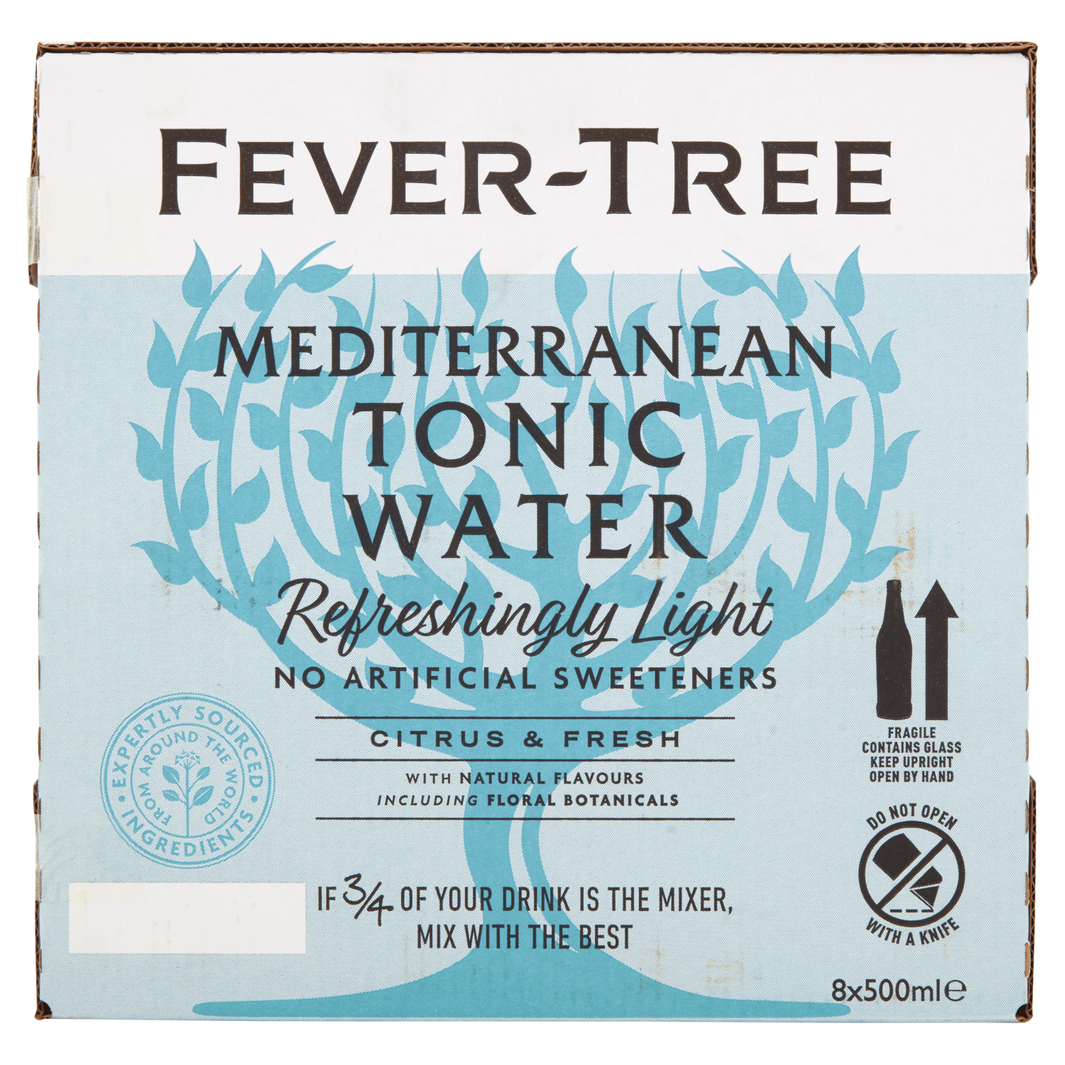 Fever - Tree Refreshingly Light Mediterranean Tonic Water 500ml - UK Food & Drink - 5060108451697