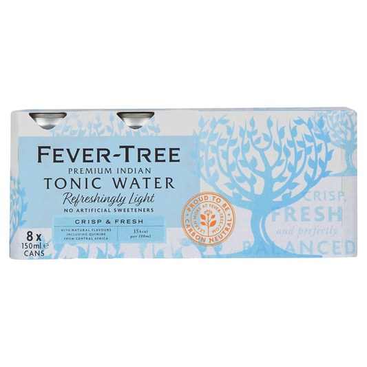 Fever - Tree Refreshingly Light Tonic Water 8 x 150ml - UK Food & Drink - 5060108450966