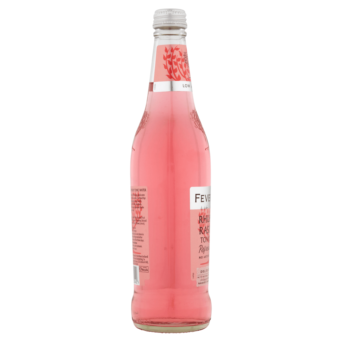Fever - Tree Rhubarb & Raspberry Tonic Water 500ml - UK Food & Drink - 5060108453240