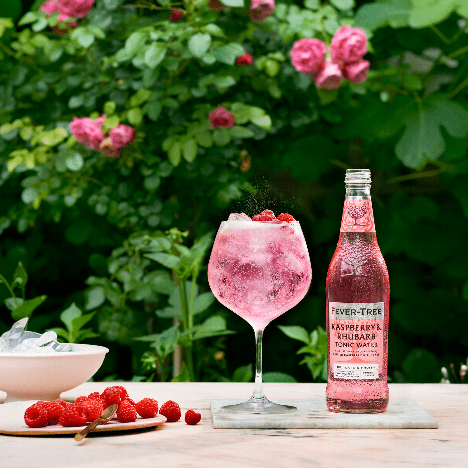 Fever - Tree Rhubarb & Raspberry Tonic Water 500ml - UK Food & Drink - 5060108453240