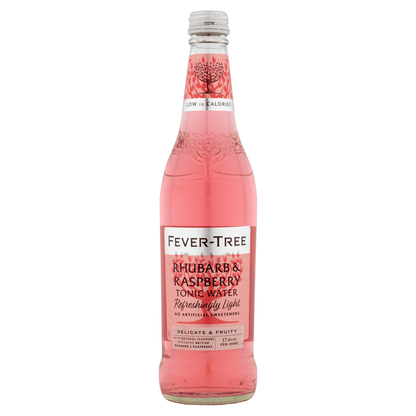 Fever - Tree Rhubarb & Raspberry Tonic Water 500ml - UK Food & Drink - 5060108453240