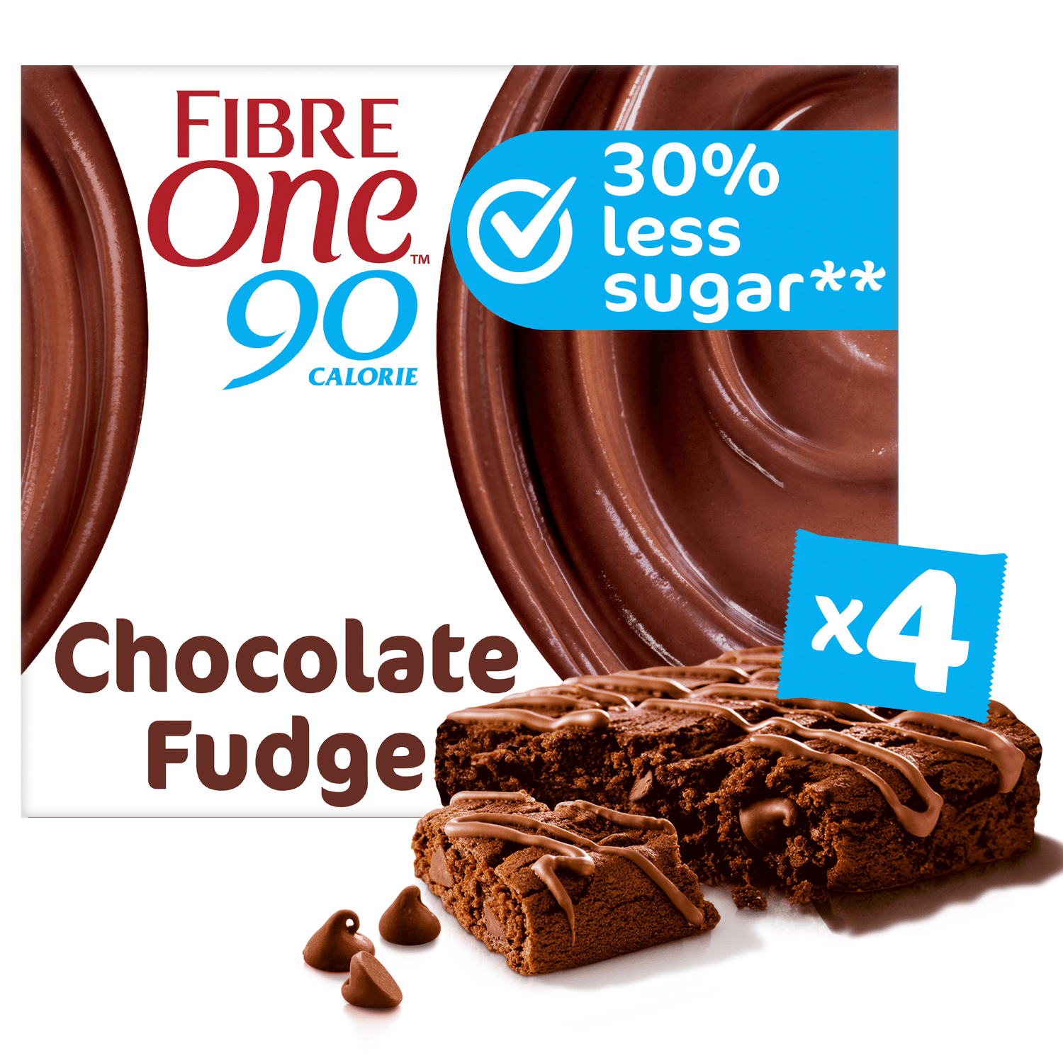 Fibre One 90 Calorie Chocolate Fudge Brownies 4 x 24g (96g) - UK Food & Drink - 8410076621931