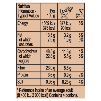 Fibre One 90 Calorie Lemon Drizzle Squares 4 x 24g (96g) - UK Food & Drink - 8410076621955