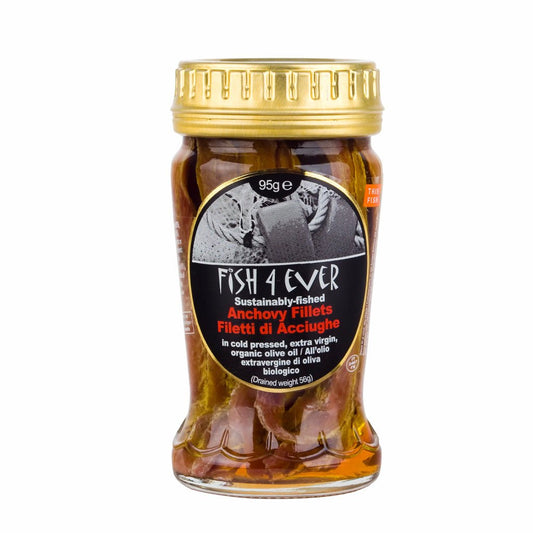 Fish4Ever Anchovies in Org Olive Oil - UK Food & Drink - 5034210210084