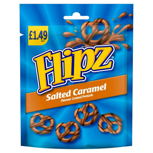 Flipz Salted Caramel Flavour Coated Pretzel Snacks Pm 1.49 80G - UK Food & Drink - 5000168005881