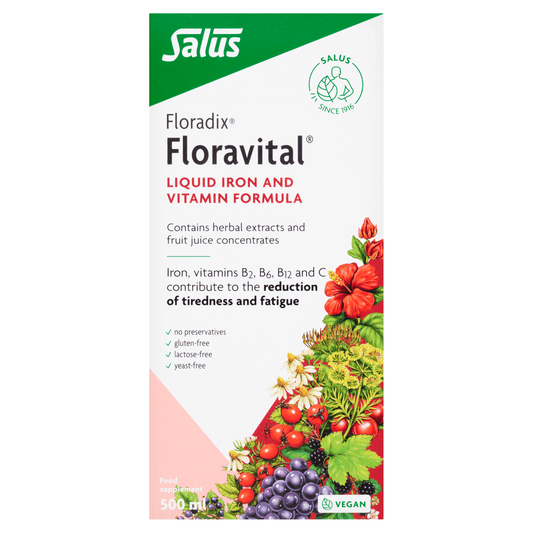 Floradix Floravital Liquid Iron and Vitamin Formula Food Supplement 500ml - UK Food & Drink - 4004148017186