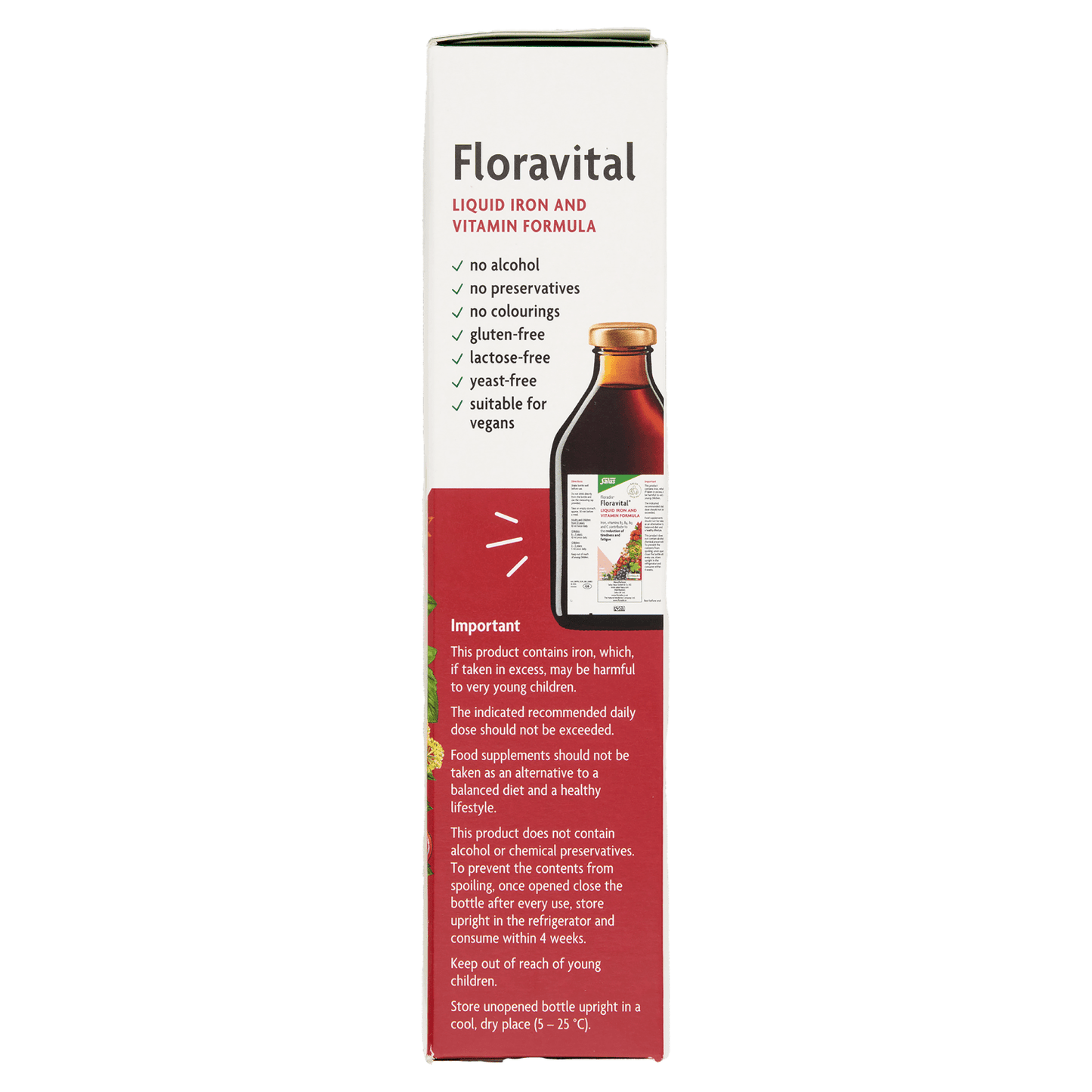 Floradix Floravital Liquid Iron and Vitamin Formula Food Supplement 500ml - UK Food & Drink - 4004148017186