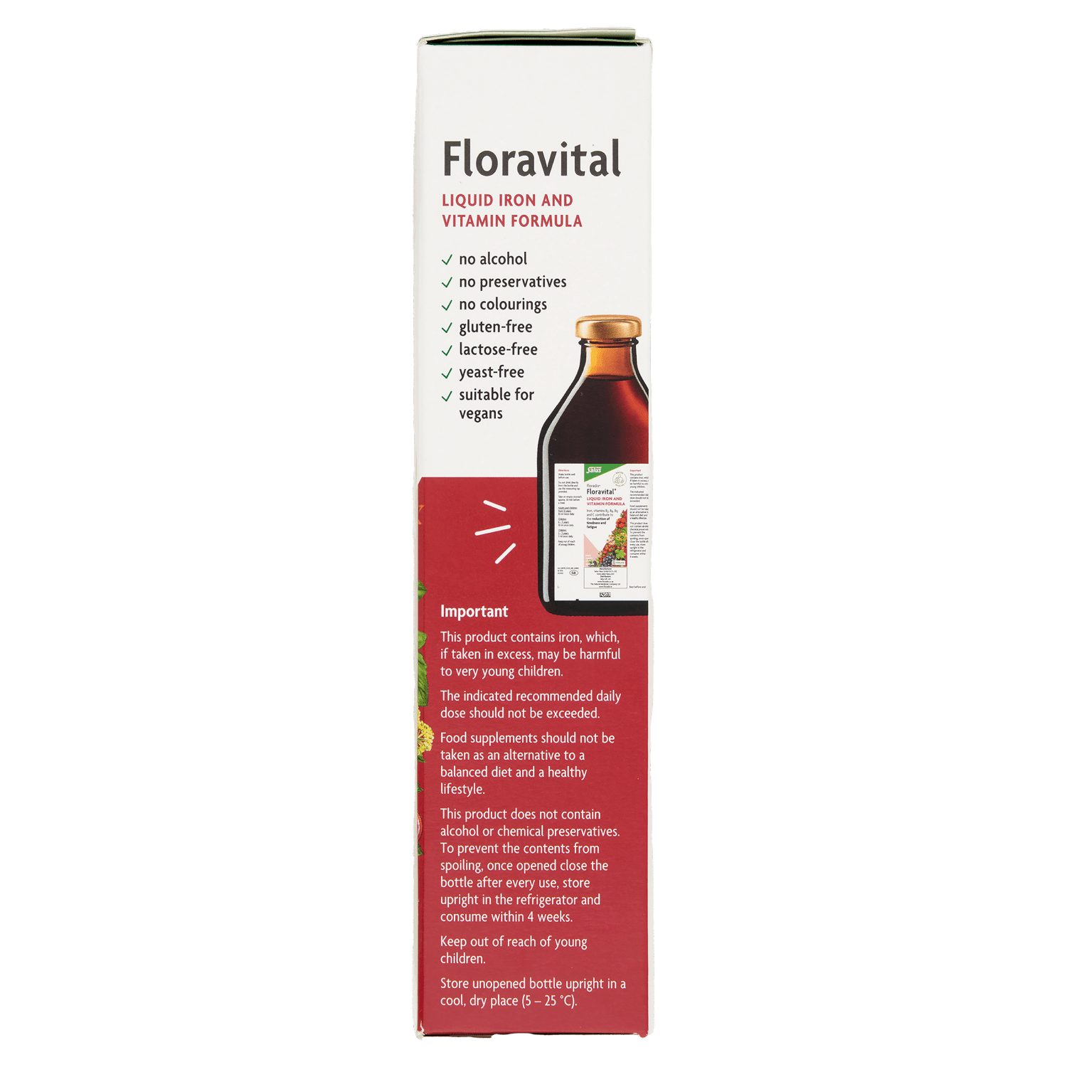 Floradix Floravital Liquid Iron and Vitamin Formula Food Supplement 500ml - UK Food & Drink - 4004148017186