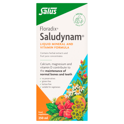 Floradix Saludynam Liquid Calcium, Mineral and Vitamin Formula Food Supplement 250ml - UK Food & Drink - 4004148017766