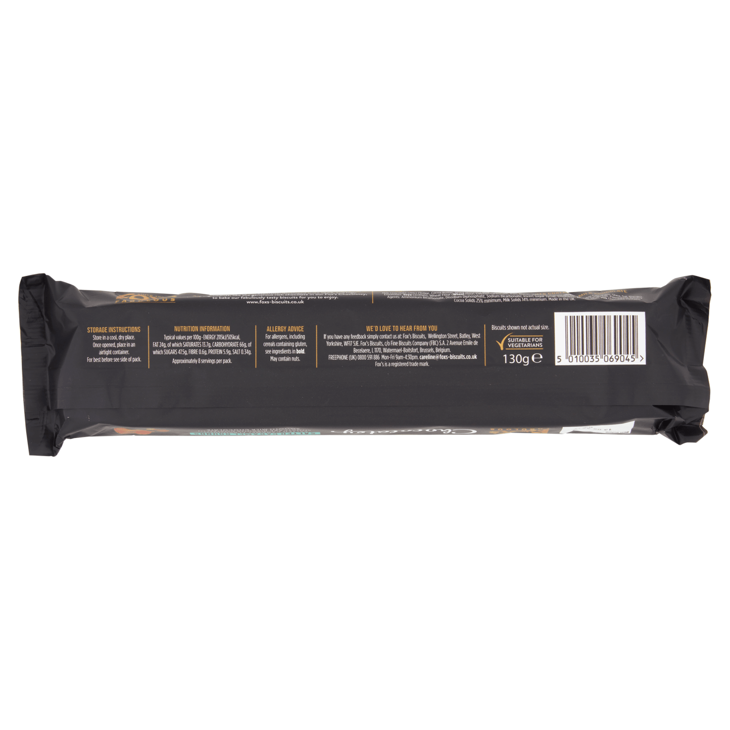 Fox's Fabulous Chocolatey Salted Caramel Rounds 130g - UK Food & Drink - 5010035069045