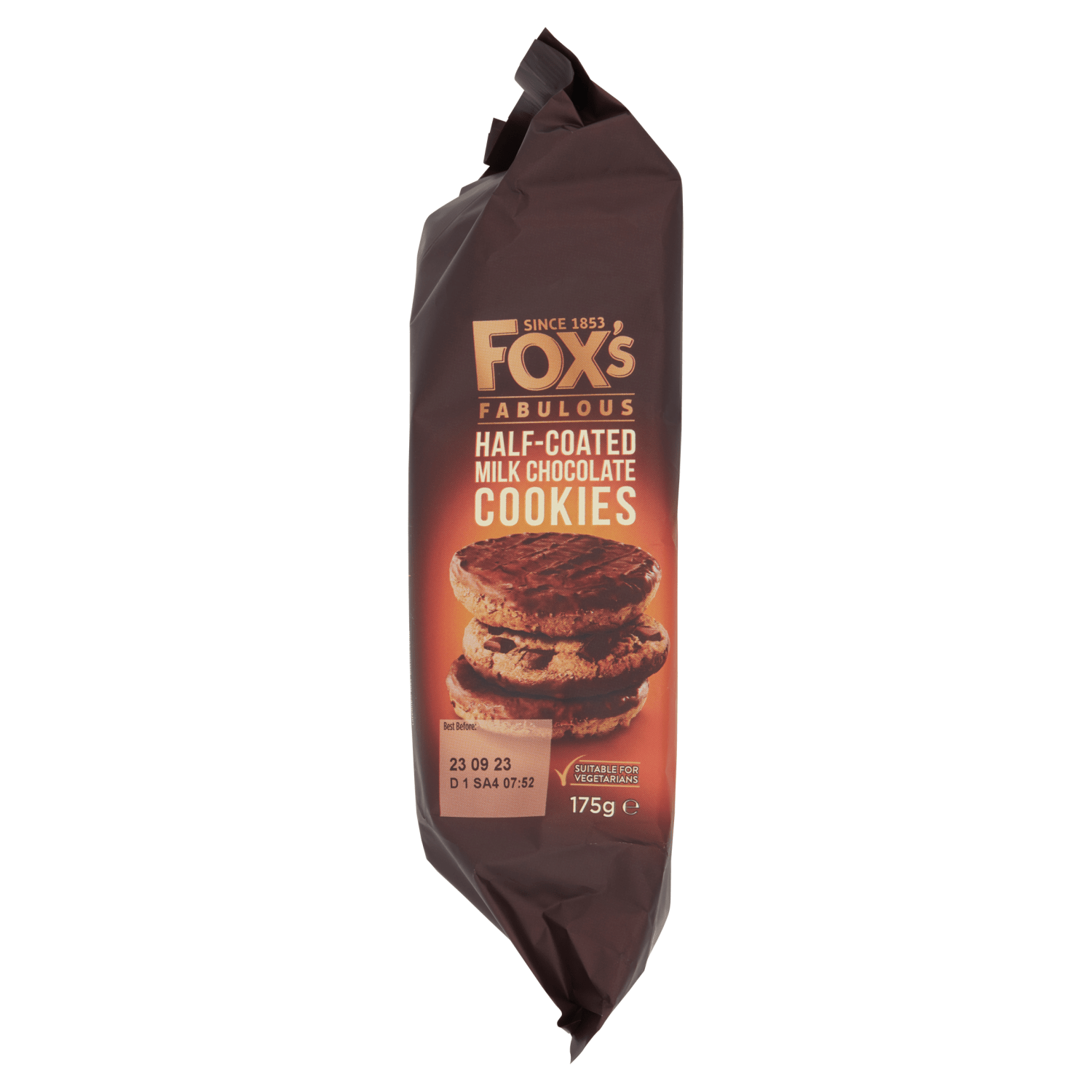 Fox's Fabulous Half - Coated Milk Chocolate Cookies 175g - UK Food & Drink - 5010035068383